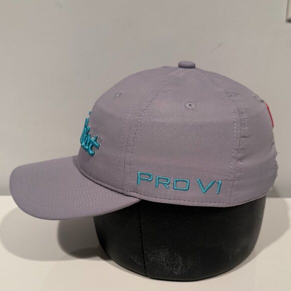 Titleist Footjoy Pro V1 Strapback Adjustable Golf Hat Cap Gray - Picture 2 of 6